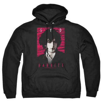 Black pullover hoodie with Syd Barrett Syd graphic