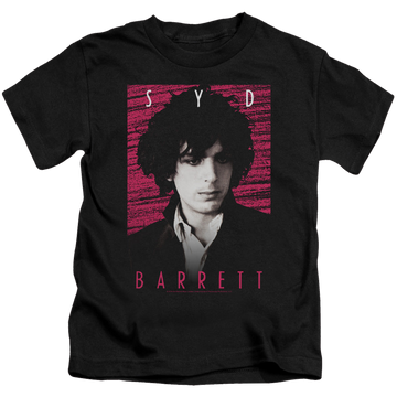 Black kid's t-shirt for ages 4 to 7 with Syd Barrett Syd graphic