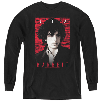 Black youth long sleeve t-shirt with Syd Barrett Syd graphic