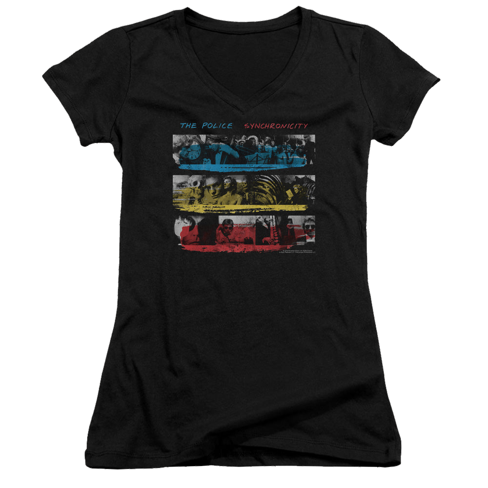 The Police Synchronicity - Juniors V-Neck T-Shirt Juniors V-Neck T-Shirt The Police   