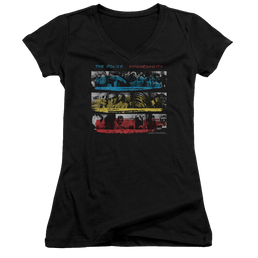 The Police Synchronicity - Juniors V-Neck T-Shirt Juniors V-Neck T-Shirt The Police   
