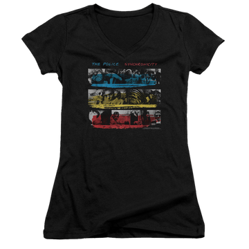 The Police Synchronicity - Juniors V-Neck T-Shirt Juniors V-Neck T-Shirt The Police   