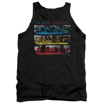 Black men's tank with The Police Synchronicity graphic