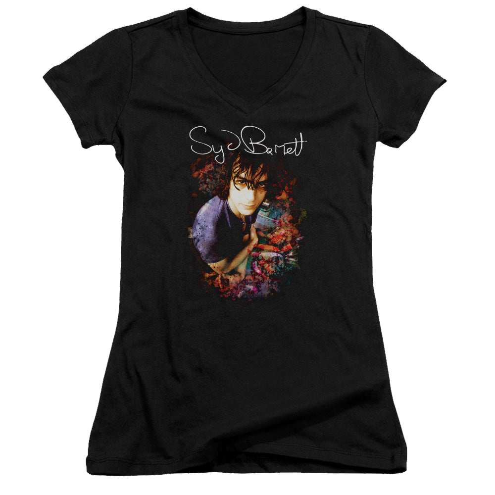 Syd Barrett Madcap Syd - Juniors V-Neck T-Shirt Juniors V-Neck T-Shirt Syd Barrett   