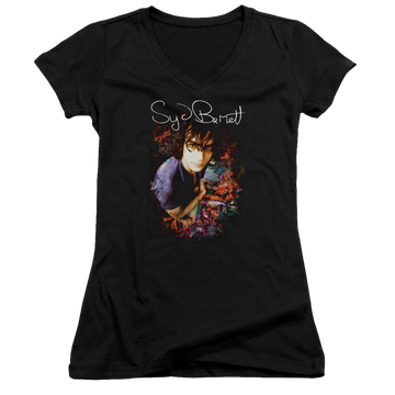 Syd Barrett Madcap Syd - Juniors V-Neck T-Shirt Juniors V-Neck T-Shirt Syd Barrett   