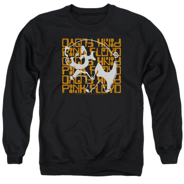 Black men's crewneck sweatshirt with Pink Floyd Pig graphic