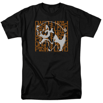 Black men's regular fit t-shirt with Pink Floyd Pig graphic