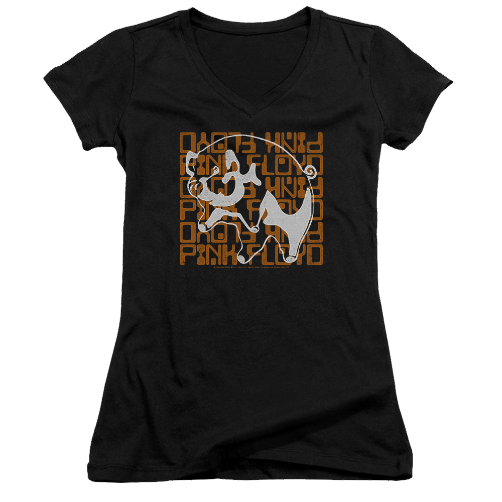 Pink Floyd Pig - Juniors V-Neck T-Shirt Juniors V-Neck T-Shirt Pink Floyd   