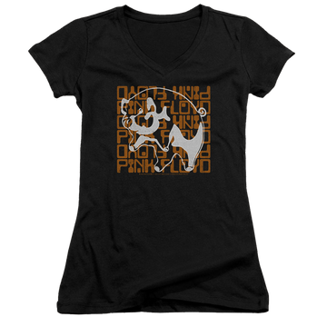 Pink Floyd Pig - Juniors V-Neck T-Shirt Juniors V-Neck T-Shirt Pink Floyd   