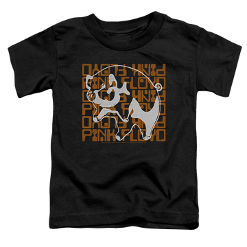 Black toddler t-shirt with Pink Floyd Pig graphic