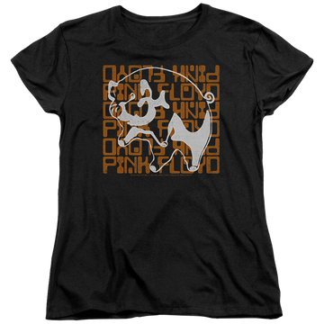 Black women's t-shirt with Pink Floyd Pig graphic