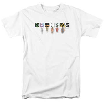 White men's regular fit t-shirt with Genesis New Logo graphic