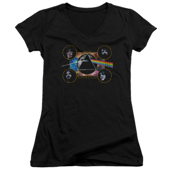 Pink Floyd Dark Side Heads Juniors V-Neck T-Shirt Juniors V-Neck T-Shirt Pink Floyd   