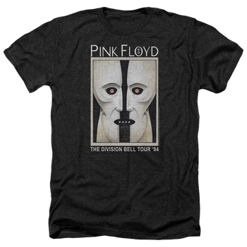 Charcoal men's heather t-shirt with Pink Floyd The Division Bell graphic