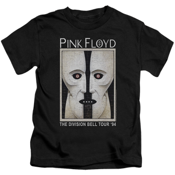 Black kid's t-shirt for ages 4 to 7 with Pink Floyd The Division Bell graphic