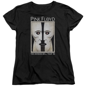 Black women's t-shirt with Pink Floyd The Division Bell graphic