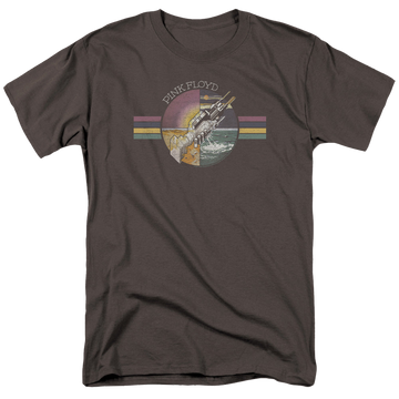 Charcoal men's regular fit t-shirt with Pink Floyd Welcome To The Machine graphic