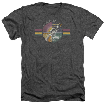 Charcoal men's heather t-shirt with Pink Floyd Welcome To The Machine graphic