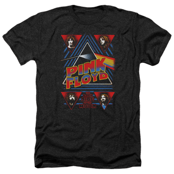Charcoal men's heather t-shirt with Pink Floyd Dark Side graphic