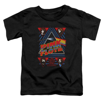 Black toddler t-shirt with Pink Floyd Dark Side graphic
