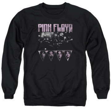 Black men's crewneck sweatshirt with Pink Floyd Pink Four graphic