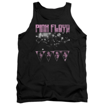 Black men's tank with Pink Floyd Pink Four graphic