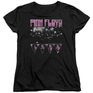 Black women's t-shirt with Pink Floyd Pink Four graphic