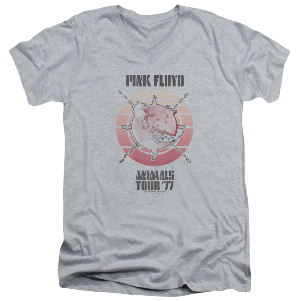 Pink Floyd Animals Tour 77 - Men's V-Neck T-Shirt Men's V-Neck T-Shirt Pink Floyd   