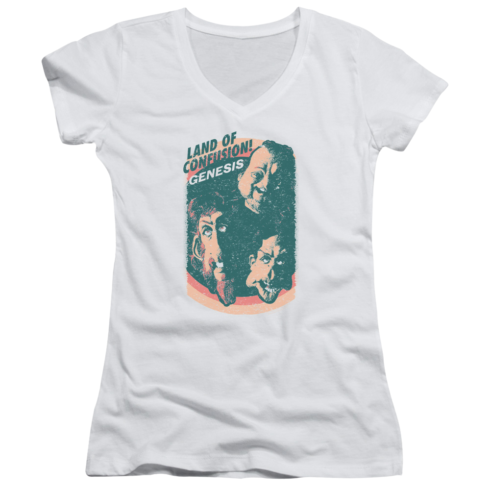 Genesis Land Of Confusion - Juniors V-Neck T-Shirt Juniors V-Neck T-Shirt Genesis   