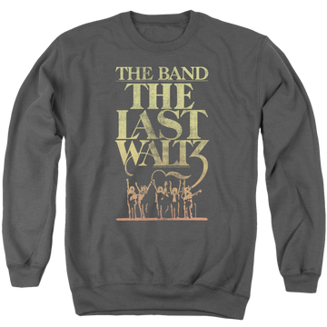 Charcoal men's crewneck sweatshirt with The Band The Last Waltz graphic