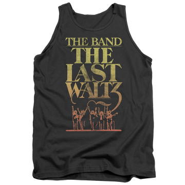 Charcoal men's tank with The Band The Last Waltz graphic