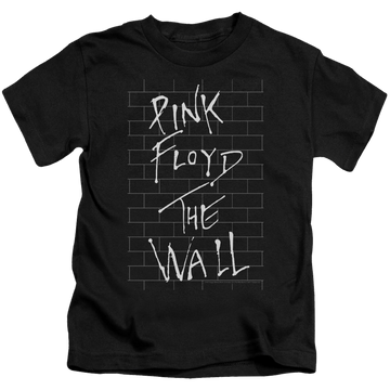 Black kid's t-shirt for ages 4 to 7 with Roger Waters The Wall 2 graphic