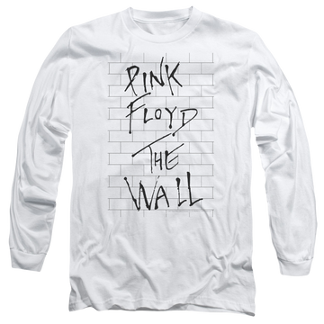 White men's long sleeve t-shirt with Roger Waters The Wall 2 graphic