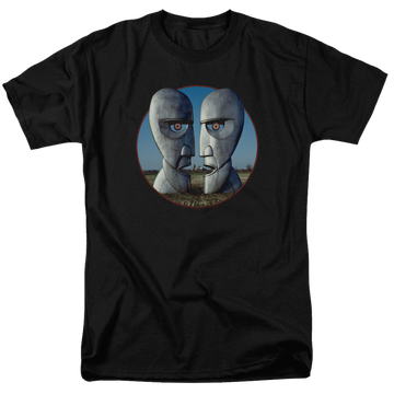 Black men's regular fit t-shirt with Pink Floyd Division Bell Cover graphic
