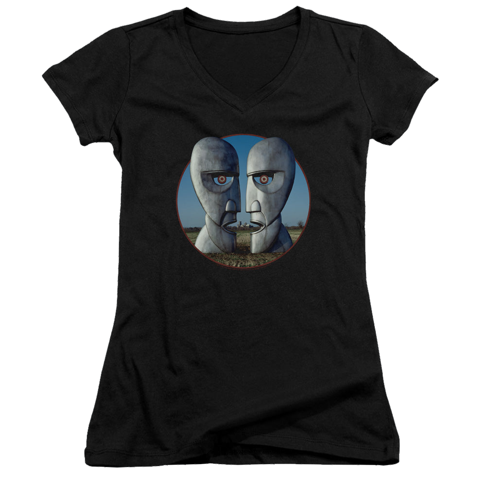Pink Floyd Division Bell Cover - Juniors V-Neck T-Shirt Juniors V-Neck T-Shirt Pink Floyd   