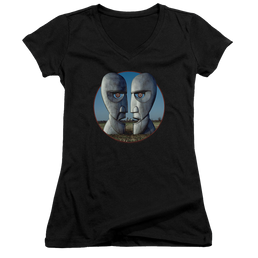 Pink Floyd Division Bell Cover - Juniors V-Neck T-Shirt Juniors V-Neck T-Shirt Pink Floyd   