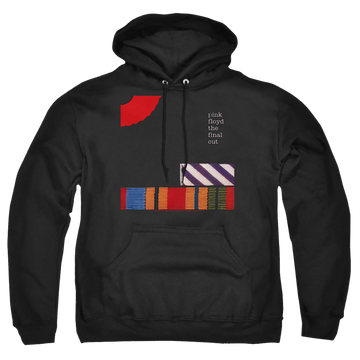 Black pullover hoodie with Pink Floyd The Final Cut graphic