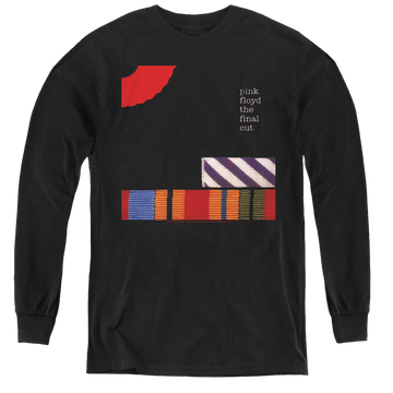 Black youth long sleeve t-shirt with Pink Floyd The Final Cut graphic