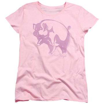 Pink women's t-shirt with Pink Floyd Pink Animal graphic