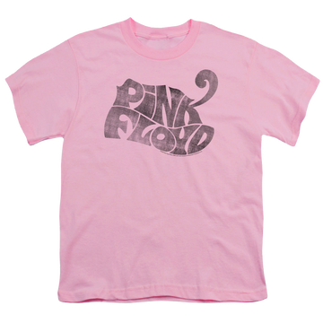 Pink youth t-shirt for ages 8 to 12 with Pink Floyd Pink Logo graphic