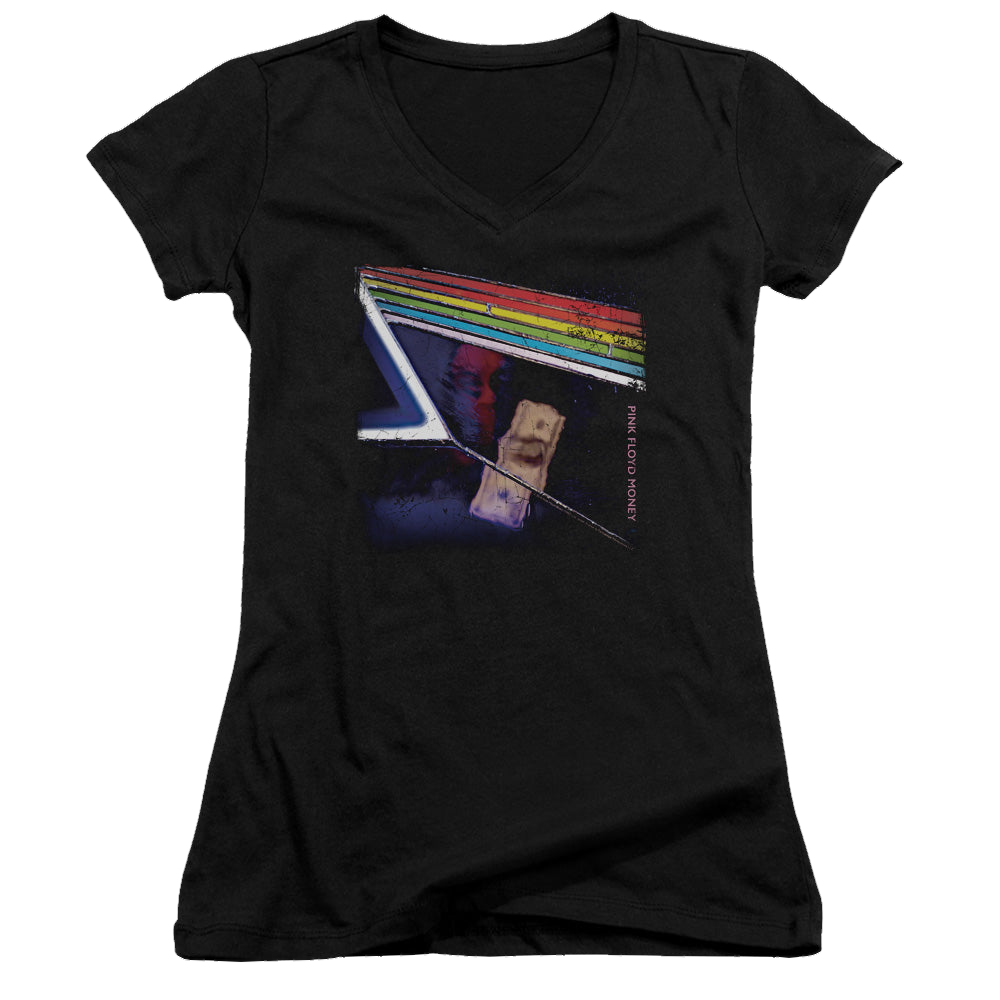Pink Floyd Money - Juniors V-Neck T-Shirt Juniors V-Neck T-Shirt Pink Floyd   