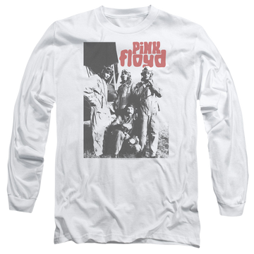White men's long sleeve t-shirt with Pink Floyd Point Me At The Sky graphic