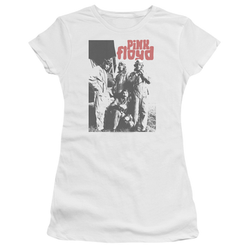 White juniors t-shirt with Pink Floyd Point Me At The Sky graphic