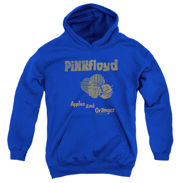 Royal youth hoodie for ages 8 to 12 with Pink Floyd Apples And Oranges graphic