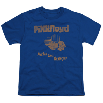 Royal youth t-shirt for ages 8 to 12 with Pink Floyd Apples And Oranges graphic