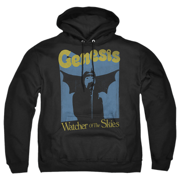 Black pullover hoodie with Genesis Watcher Of The Skies graphic