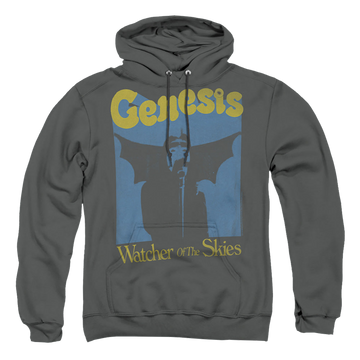 Charcoal pullover hoodie with Genesis Watcher Of The Skies graphic