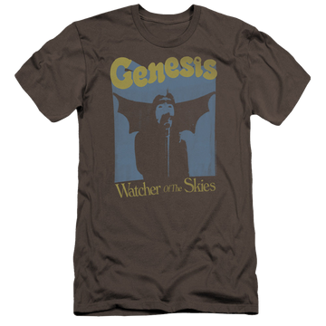 Charcoal men's premium slim fit t-shirt with Genesis Watcher Of The Skies graphic