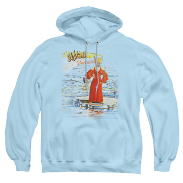 Light blue pullover hoodie with Genesis Large Foxtrot graphic