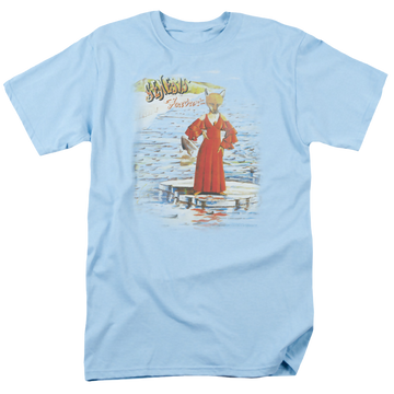 Light blue men's regular fit t-shirt with Genesis Large Foxtrot graphic